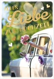 SUSY CARD XL-Hochzeitskarte "Auto"