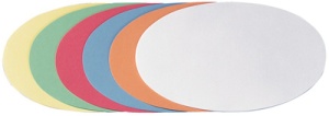 FRANKEN Moderationskarten Ovale, 110 x 190 mm, hellblau