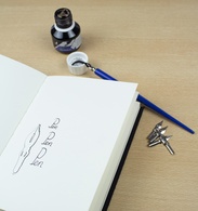 kangaro Tinte, im Glas, 50 ml, schwarz