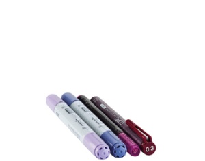 COPIC Marker ciao, 4er Set "Doodle Pack Purple"