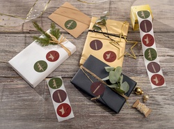 sigel Weihnachts-Sticker "Cut-out style", auf Rolle