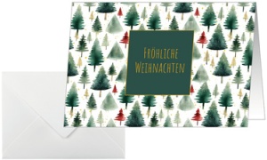sigel Weihnachtskarte "Little Pines", 115 x 170 mm