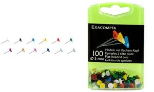 EXACOMPTA Pinnwand-Nadeln, farbig sortiert
