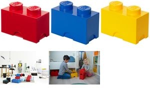 LEGO Aufbewahrungsstein STORAGE BRICK 2, 2,6 Liter, blau