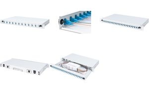 DIGITUS 19" Glasfaser LWL Spleißbox, bestückt, 24x LC, OS2