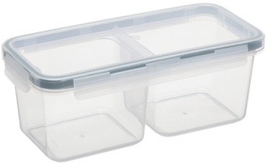 plast team Frischhaltedose Amsterdam, geteilt, 2x 1,19 Liter