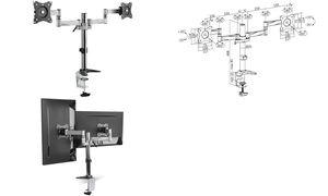 LogiLink TFT-/LCD-Doppel-Monitorarm, Armlänge: 342 mm