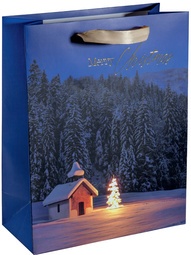 sigel Weihnachts-Geschenktüte "Christmas Chapel", groß