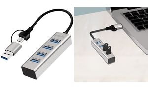 LogiLink USB 3.0 Hub, 4 Port, 4x USB-A, silber