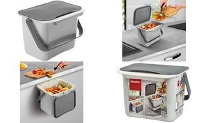 metaltex Bio-Abfallsammler Bintex, grau mit Deckel