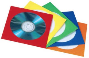 hama CD-/DVD-Papiertasche, für 1 CD/DVD, farbig sortiert