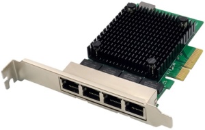 DIGITUS Gigabit Ethernet PCI Express Netzwerkkarte, 4-Port
