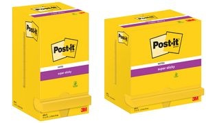 Post-it Super Sticky Notes Haftnotizen, 127 x 76 mm, gelb