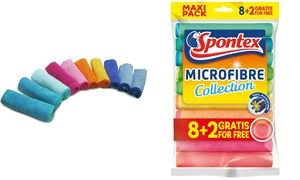 Spontex Mikrofaser-Allzwecktuch Collection, 8+2 GRATIS
