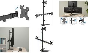 LogiLink Dreifach-Monitorhalterung, Standfuß, schwarz