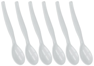 metaltex Eierlöffel, Kunststoff, transparent, 6er Set