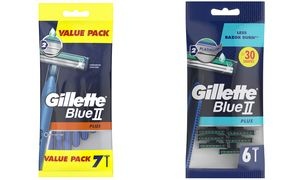 Gillette Einwegrasierer Blue II Plus, 6er Pack