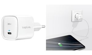 LogiLink USB-Steckdosenadapter, 1x USB-C (PD), weiß