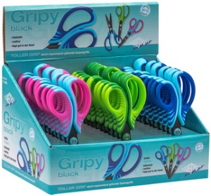 WEDO Bastelschere Gripy, spitz, Länge: 130 mm, 30er Display