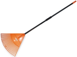 Bradas Fächerrechen mit Metallstiel, 22 Zinken