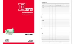 Expres Weekstaat, blok met 50 vel, formaat: A4 staand