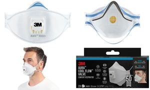 3M Atemschutzmaske Aura Comfort Cool Flow 9322+, FFP2, 2er