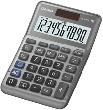 CASIO Tischrechner MS-100FM, 10-stellig, silber