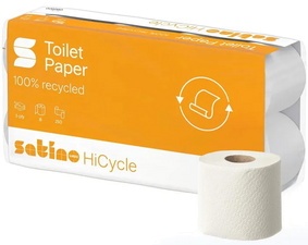 satino by wepa Toilettenpapier HiCycle, 3-lagig, hochweiß