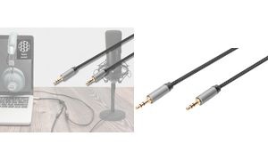 DIGITUS Audio Anschlusskabel, 3,5 mm Klinke, 1 m, schwarz