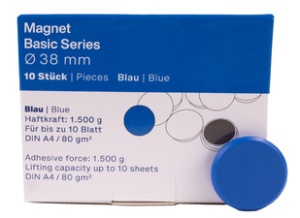 magnetoplan Rundmagnet "Basic", 24 mm, weiß