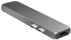 LogiLink USB-C 7-in-1 Multifunktions-Hub mit PD, grau