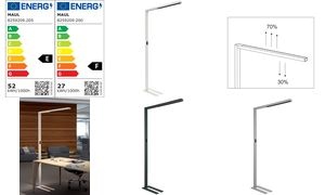 MAUL LED-Stehleuchte MAULsirius sensor, dimmbar, silber