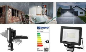 ANSMANN LED-Wandstrahler LUMINARY WFL30W-S, Bewegungsmelder