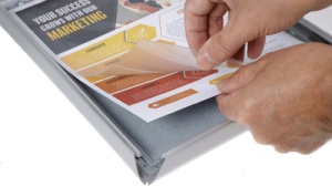EUROPEL Plakatrahmen Economy, DIN A2, 25 mm, silber eloxiert