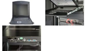 DIGITUS 19" Konsole mit KVM-Switch 8 Port, mit 43,18 cm TFT