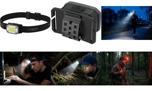 ANSMANN 2-in-1-LED-Kopflampe HD350R, 320 Lumen, schwarz
