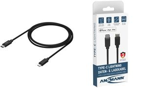 ANSMANN Daten- & Ladekabel, USB-C - Lightning Stecker, 2,0 m