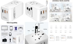 LogiLink Universal-Reiseadapter (EU/AUS/US/UK), 70 Watt