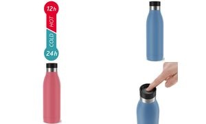 emsa Isolier-Trinkflasche BLUDROP, 0,7 Liter, aqua-blue