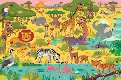 APLI kids Beobachtungspuzzle Junior "Die Savanne", 60 Teile