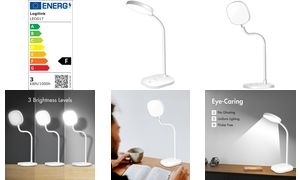 LogiLink LED-Tischleuchte, Standfuß, weiß