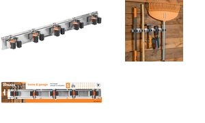 Bradas Besen- & Gerätehalter, 5-fach, Metallschiene