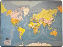 Esselte Sous-main en plastique, "Carte du monde"
