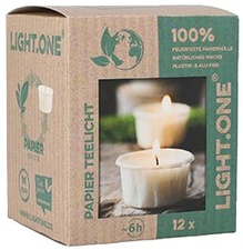 STARPAK Teelichter, Durchmesser: 42 mm, weiß, 12er