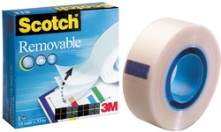 3M Scotch Klebefilm Removable 811, ablösbar, 19 mm x 33 m