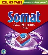 Somat Spülmaschinentabs ALL IN 1 EXTRA, 63 Tabs, XXL