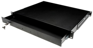 DIGITUS 19" Tastaturschublade, 1 HE, schwarz (RAL9005)