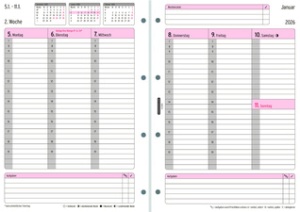 CHRONOPLAN Wochenplan 2027, 1 Woche/2 Seiten, DIN A4