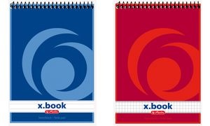 herlitz Spiralnotizblock x.book, DIN A6, 50 Blatt, liniert