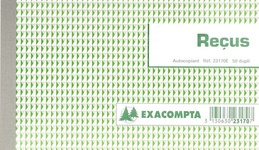 EXACOMPTA Manifold "Reçus", 105 x 180 mm, dupli